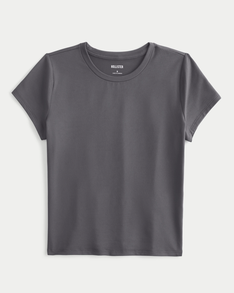 Soft Stretch Seamless Fabric Longline Baby Tee