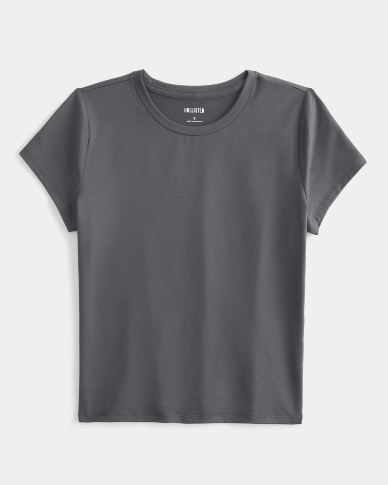 Soft Stretch Seamless Fabric Longline Baby Tee