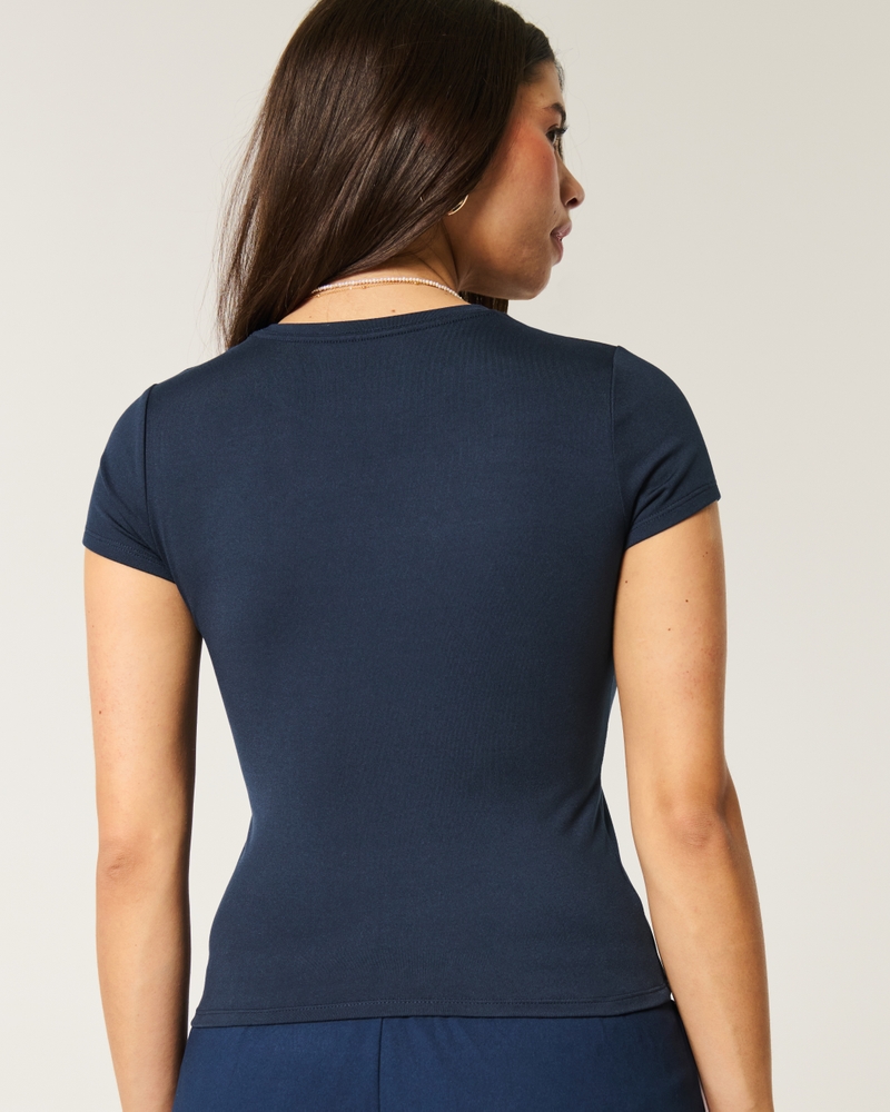 Soft Stretch Seamless Fabric Longline Baby Tee