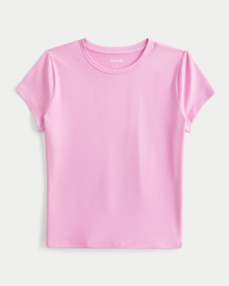 Soft Stretch Seamless Fabric Longline Baby Tee