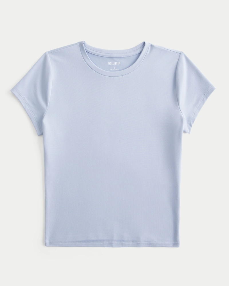 Soft Stretch Seamless Fabric Longline Baby Tee