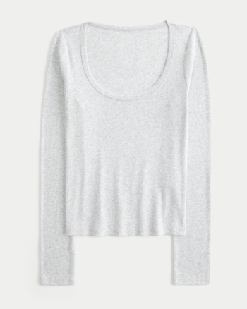Women's Long-Sleeve Scoop Top | Women's Tops | HollisterCo.com