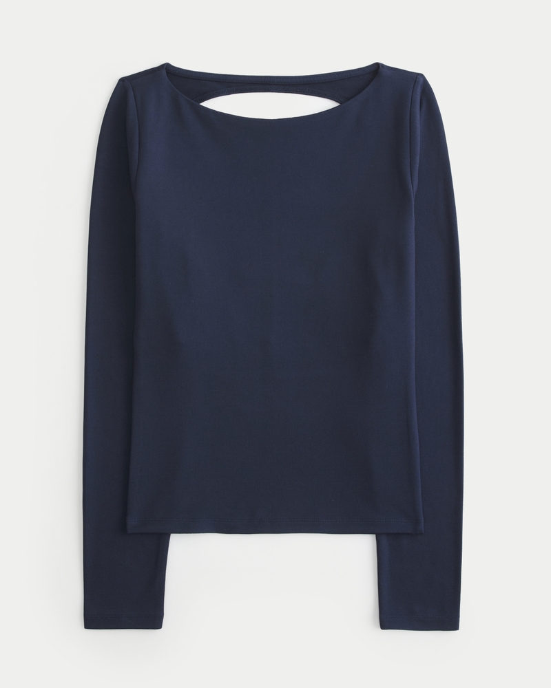 Women's Soft Stretch Seamless Fabric Open-Back Top | Women's Sale | HollisterCo.com