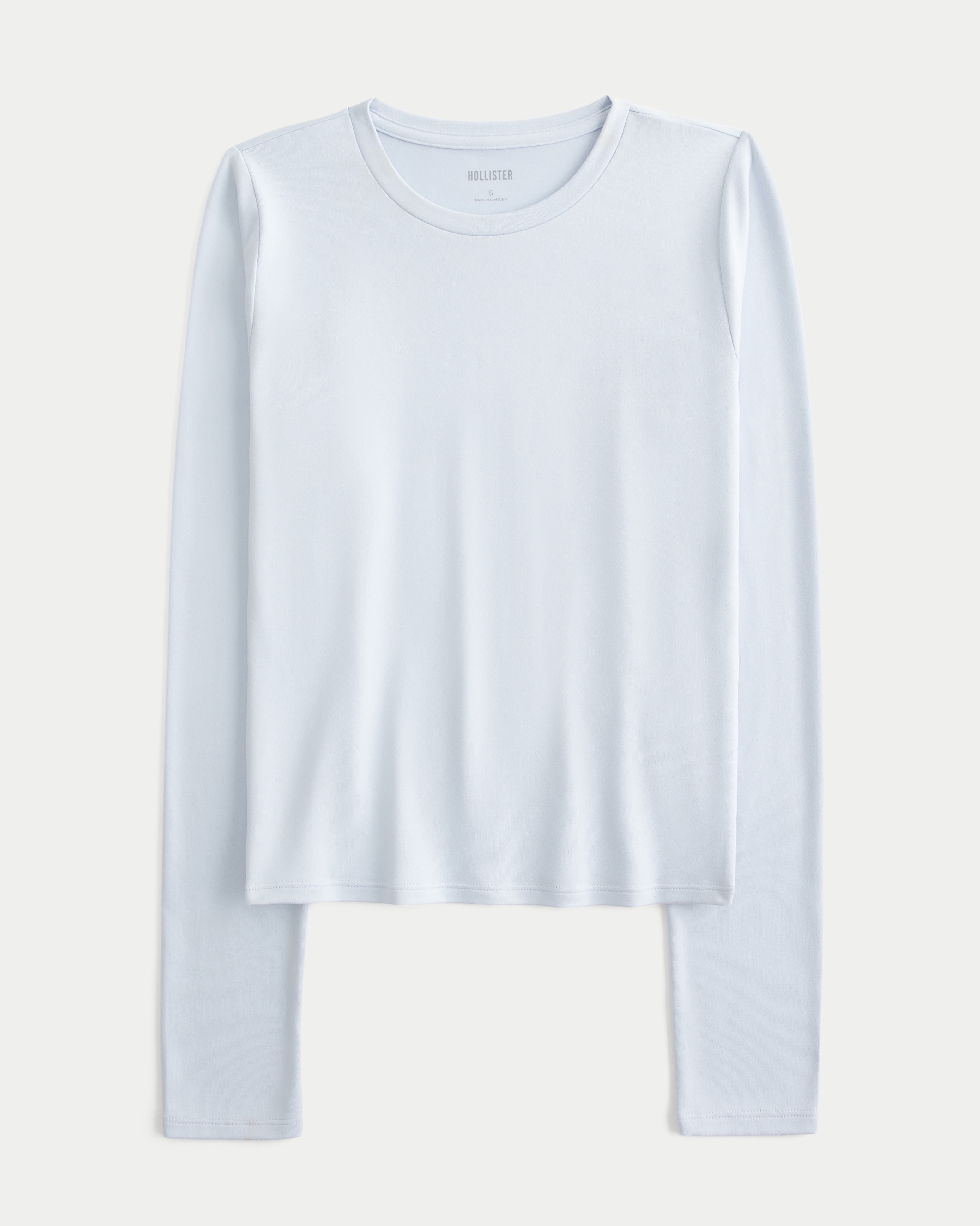 Long-Sleeve Seamless Fabric Crew Baby Tee