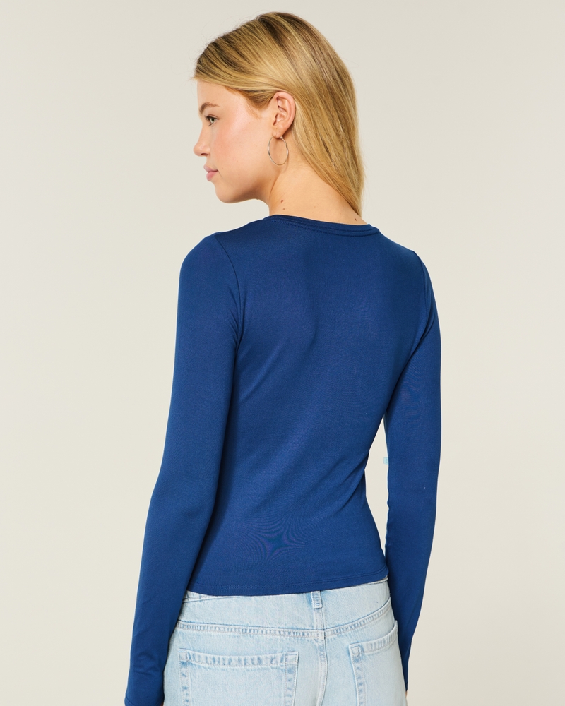 Long-Sleeve Seamless Fabric Crew Baby Tee