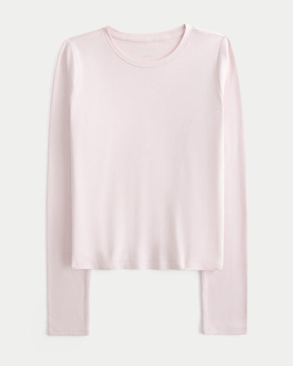 Long-Sleeve Seamless Fabric Crew Baby Tee