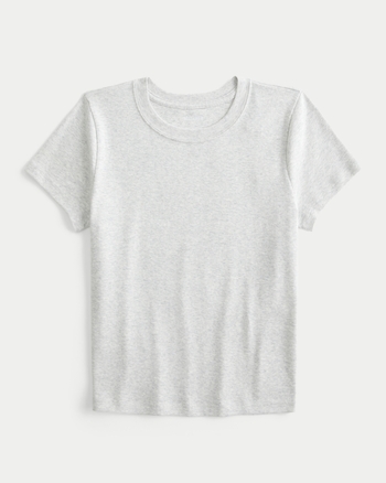 Women's Short-Sleeve Crew Baby Tee | Women's Tops | HollisterCo.ca