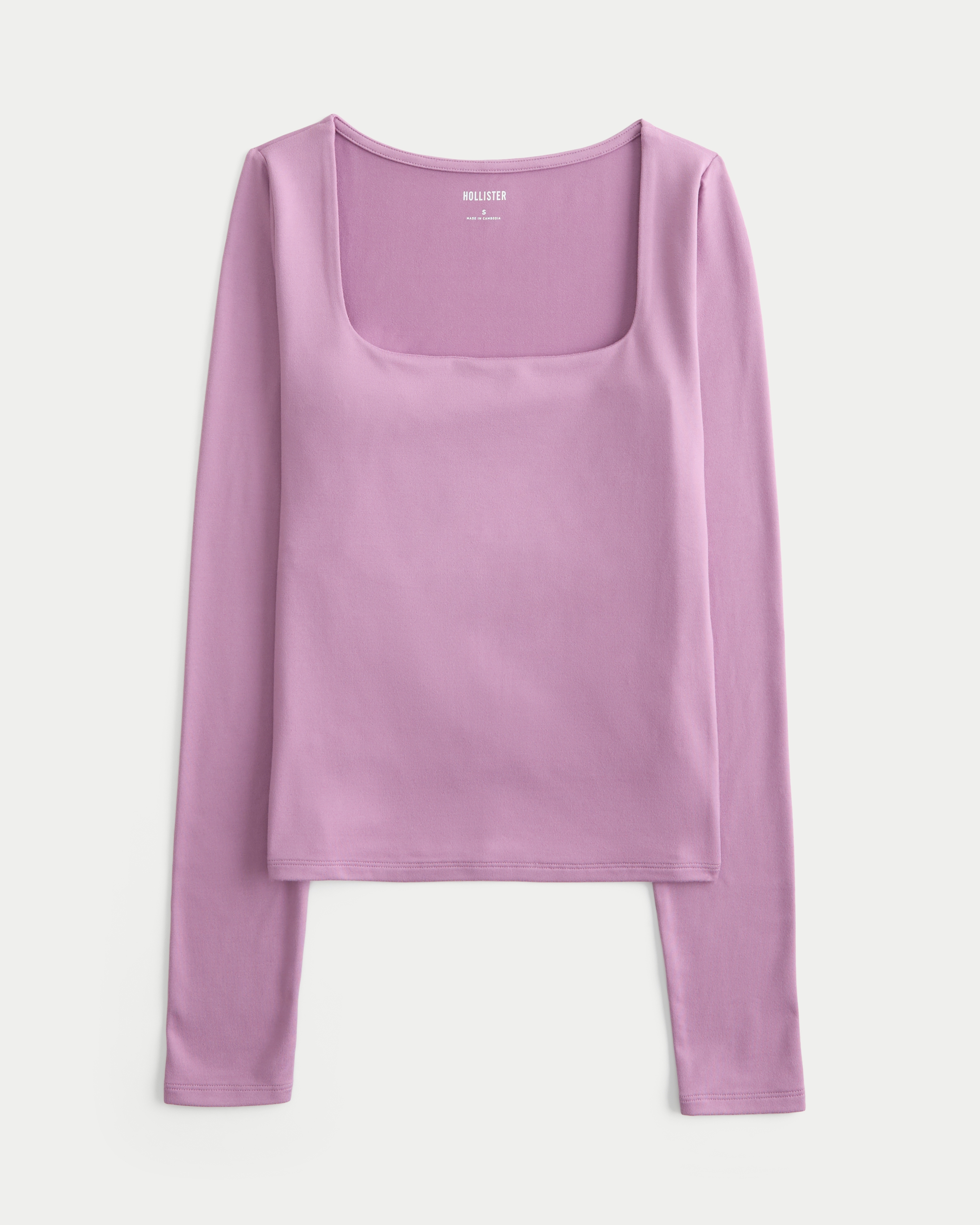 Tシャツ・カットソー citybreeze Ribbed lace square neck long sleeve T-shirt_4COLO CITYBREEZE☆Ribbed lace Square Neck Long Sleeve T-Shirt