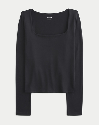 Women's Soft Stretch Seamless Fabric Square-Neck Top | Women's | HollisterCo.com