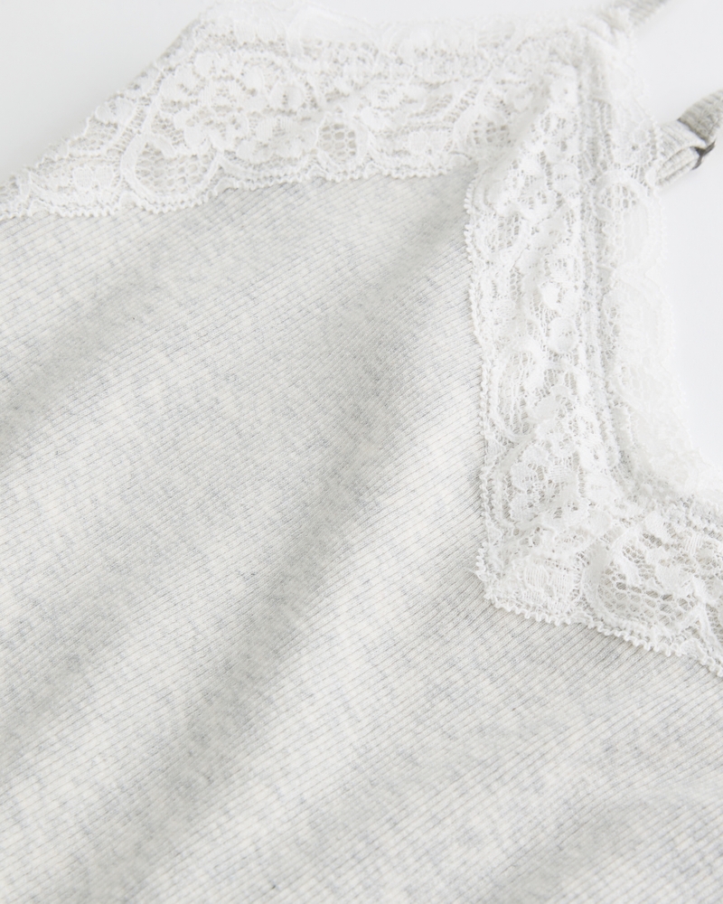 Lace Caraco Dentelle H&m Femmes Caraco Côtelé à Bordure En