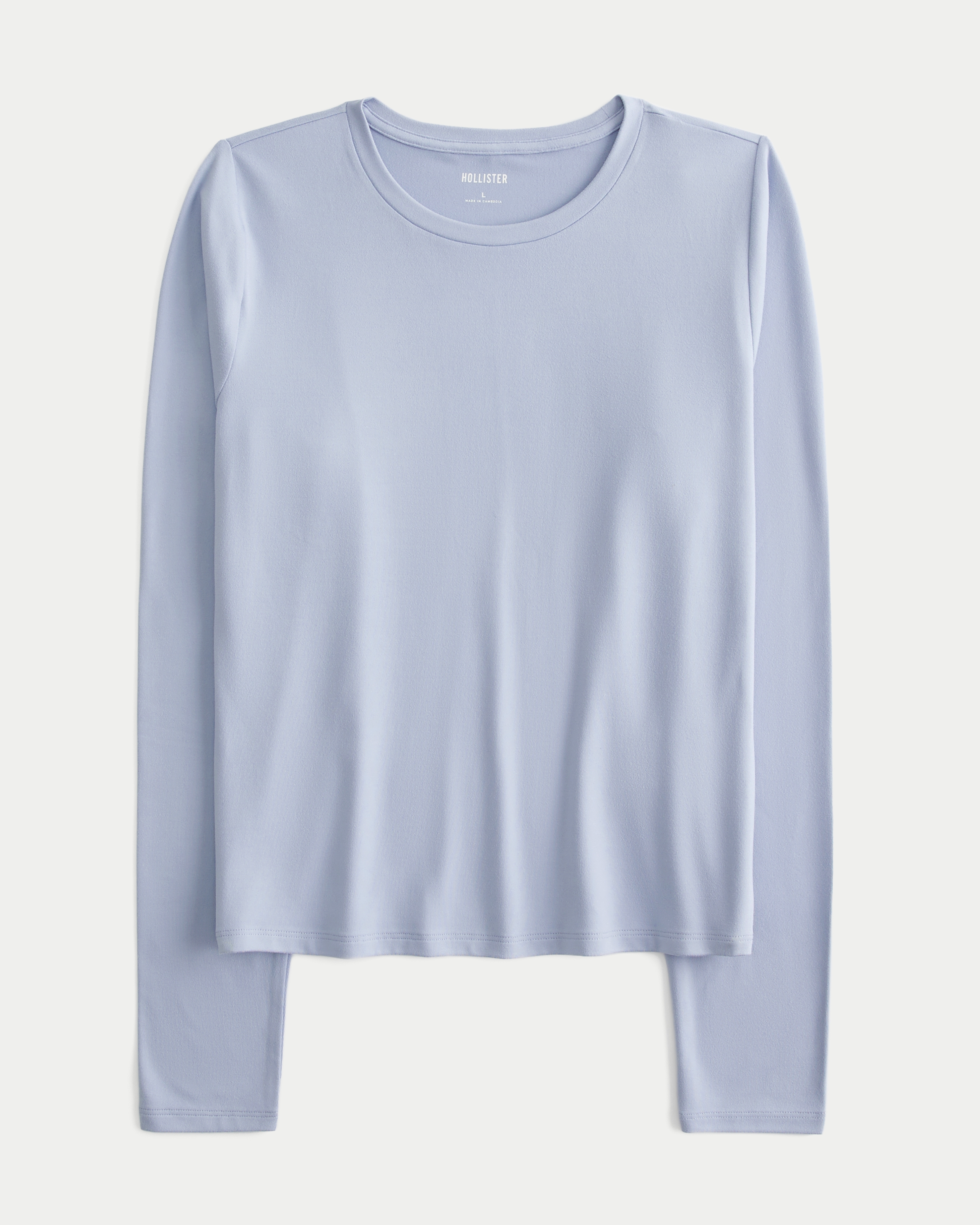 Soft Stretch Seamless Fabric Crew Top