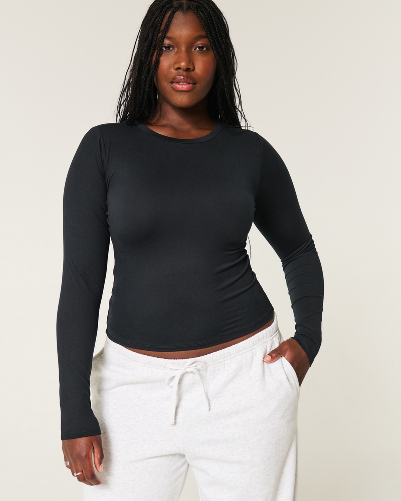 Women's Soft Stretch Seamless Fabric Crew Top | Women's Tops | HollisterCo.com