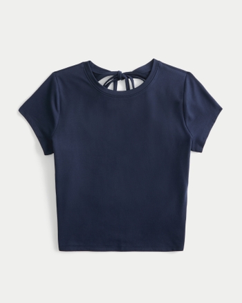 Women's Soft Stretch Seamless Fabric Open-Back Top | Women's Tops | HollisterCo.com