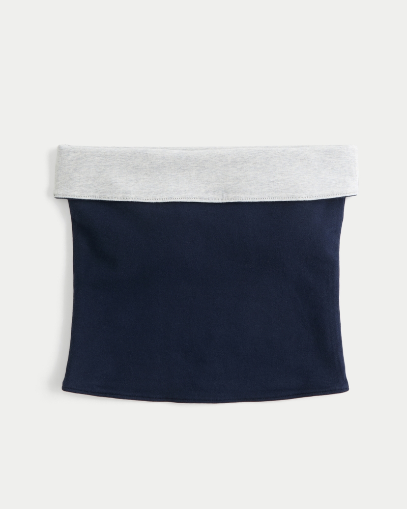 Strapless Reversible Foldover Tube Top