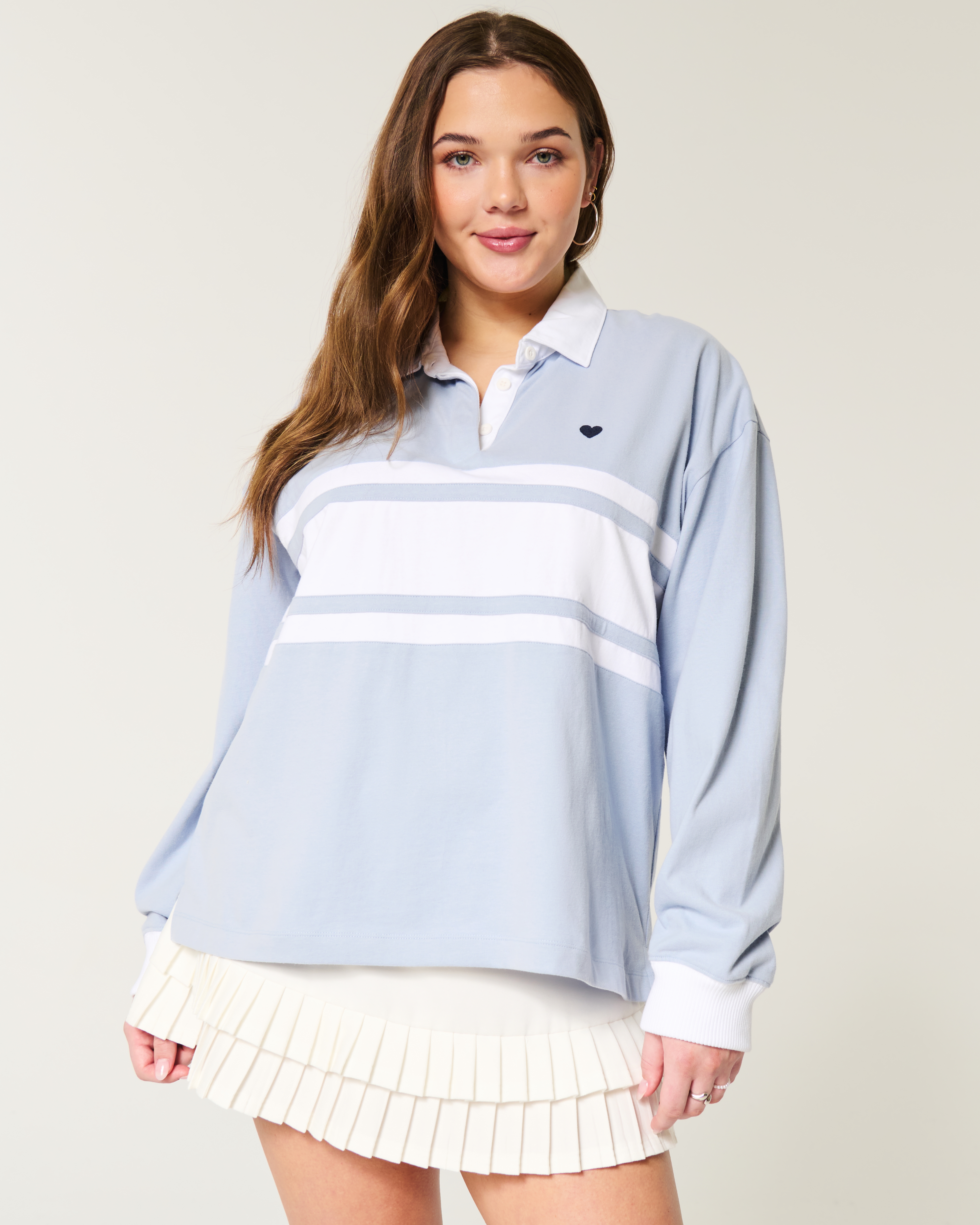 Easy Heart Graphic Rugby Polo