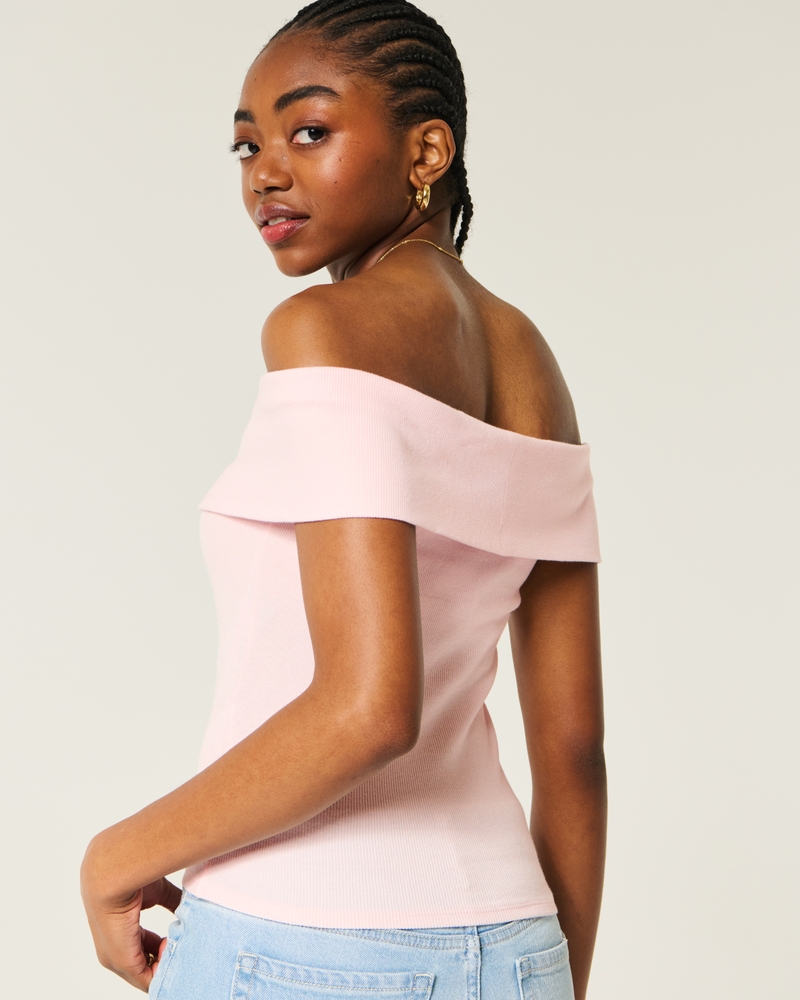 Foldover Off-the-Shoulder Top