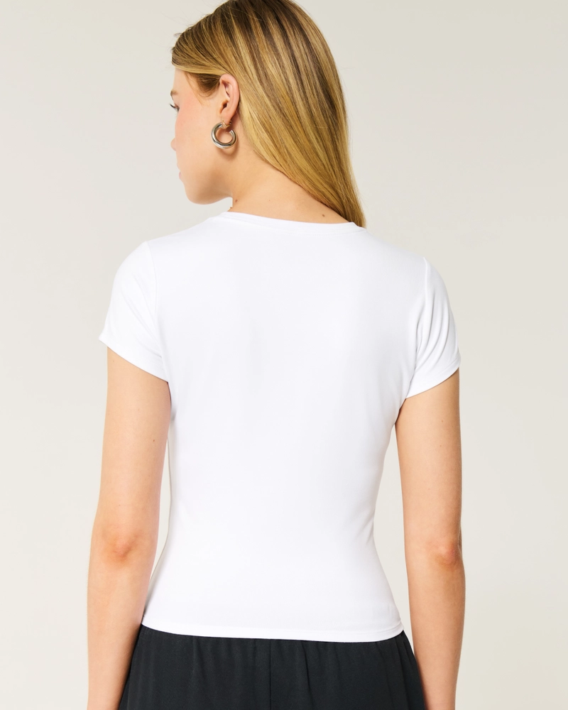 Soft Stretch Seamless Fabric Crew Baby Tee