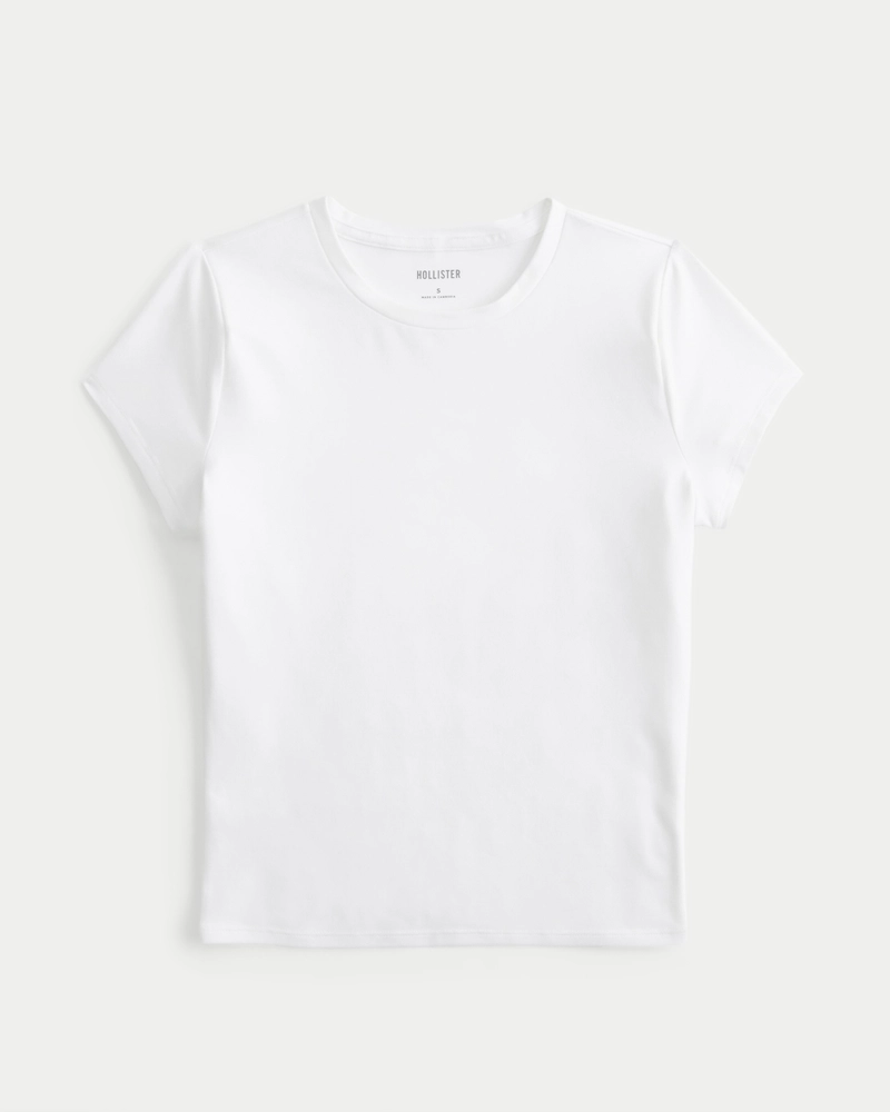 Soft Stretch Seamless Fabric Crew Baby Tee
