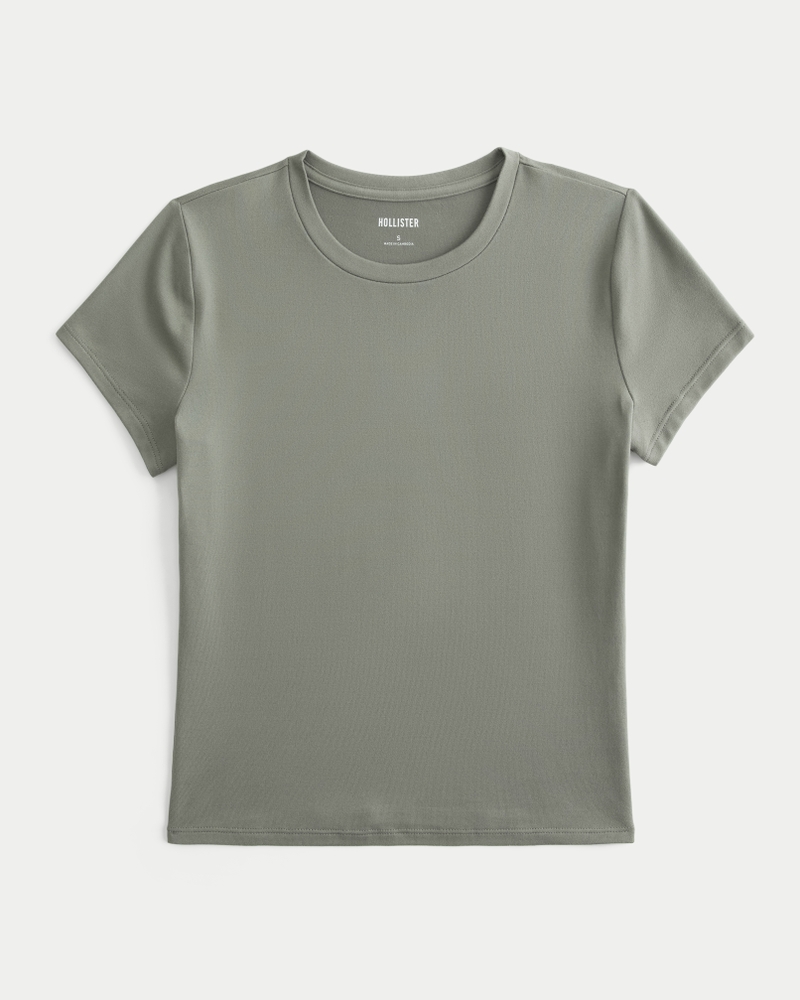 Soft Stretch Seamless Fabric Crew Baby Tee