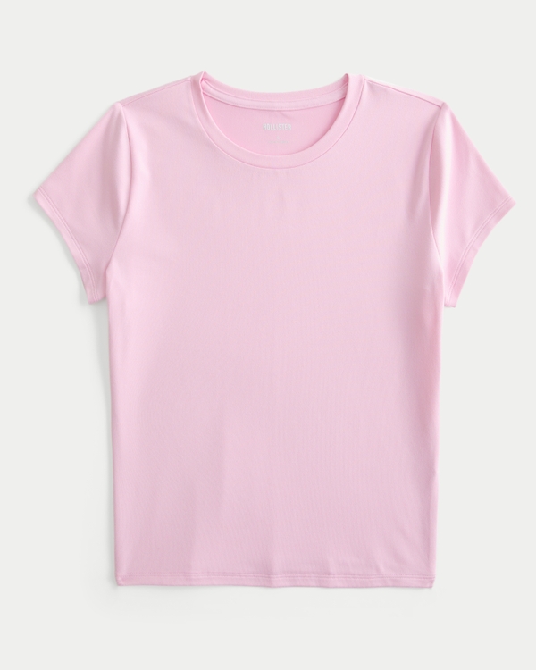 Soft Stretch Seamless Fabric Baby Tee, Rose Quartz view 1