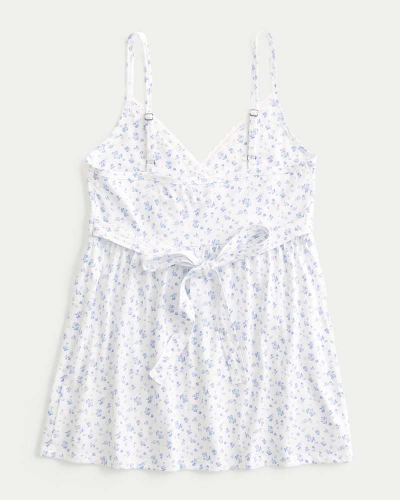 Lace Trim Babydoll Top