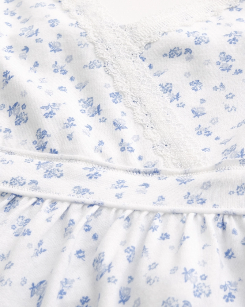 Lace Trim Babydoll Top