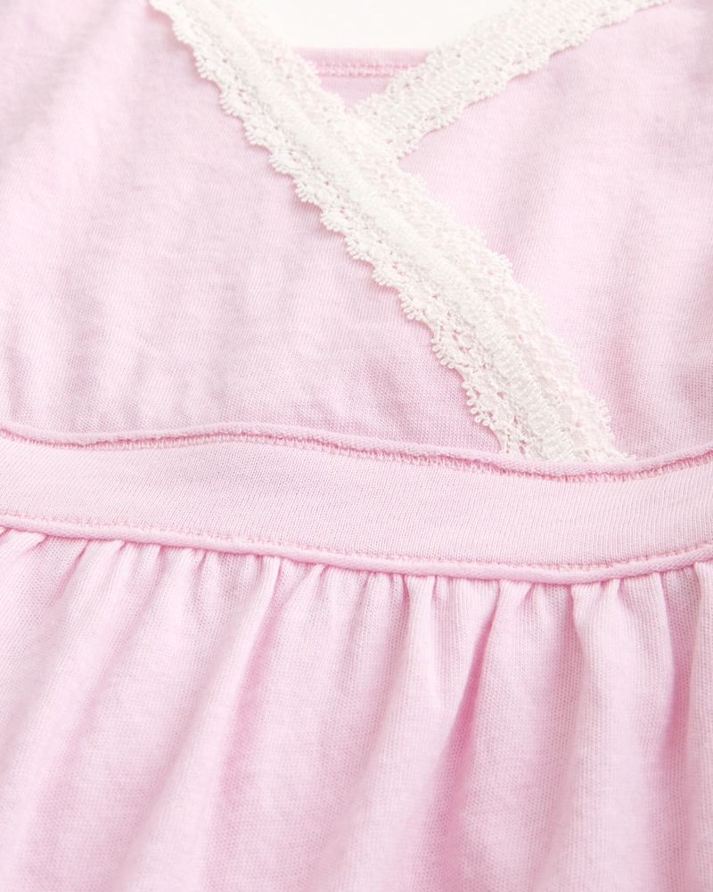 Lace Trim Babydoll Top