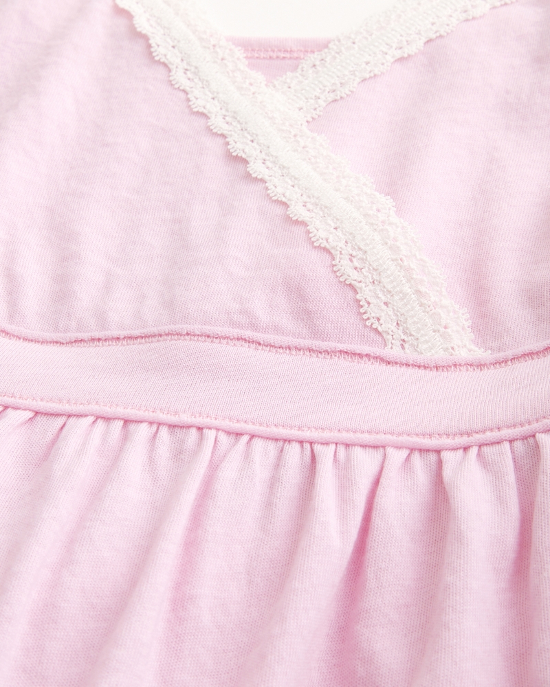 Lace Trim Babydoll Top