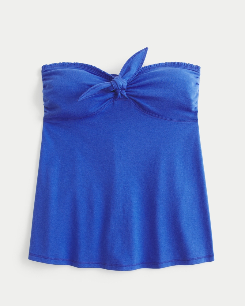 Easy Strapless Tie-Bust Babydoll Top