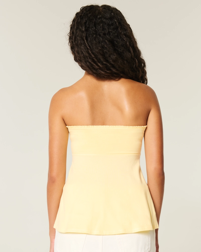 Easy Strapless Tie-Bust Babydoll Top