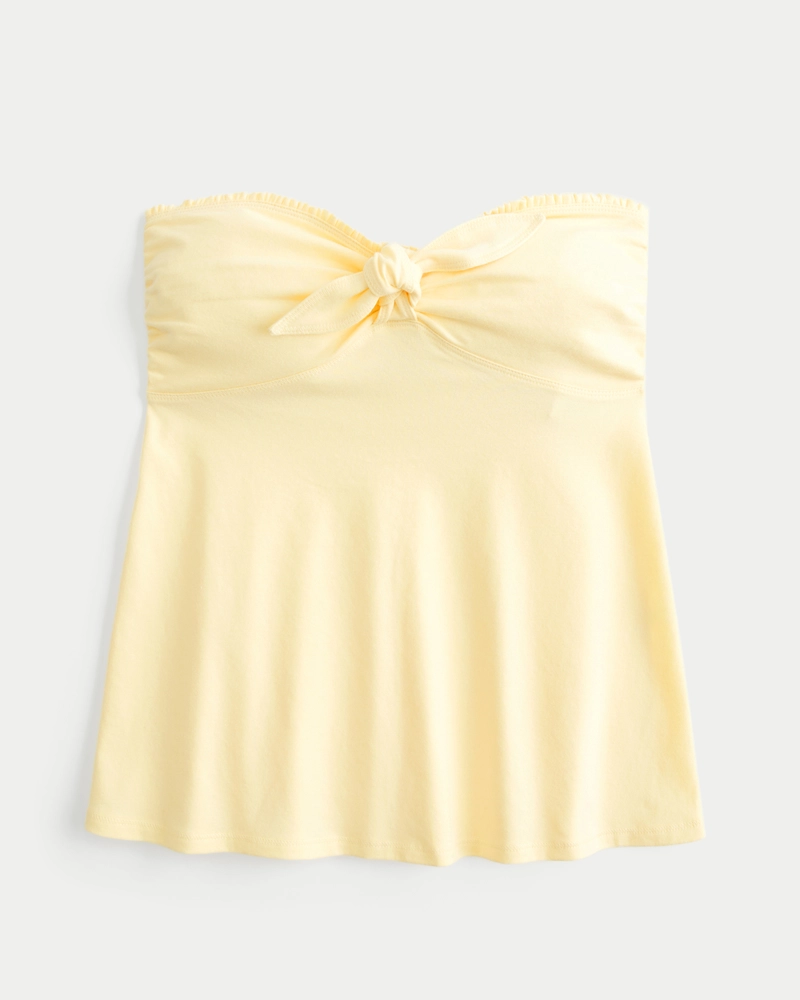 Easy Strapless Tie-Bust Babydoll Top