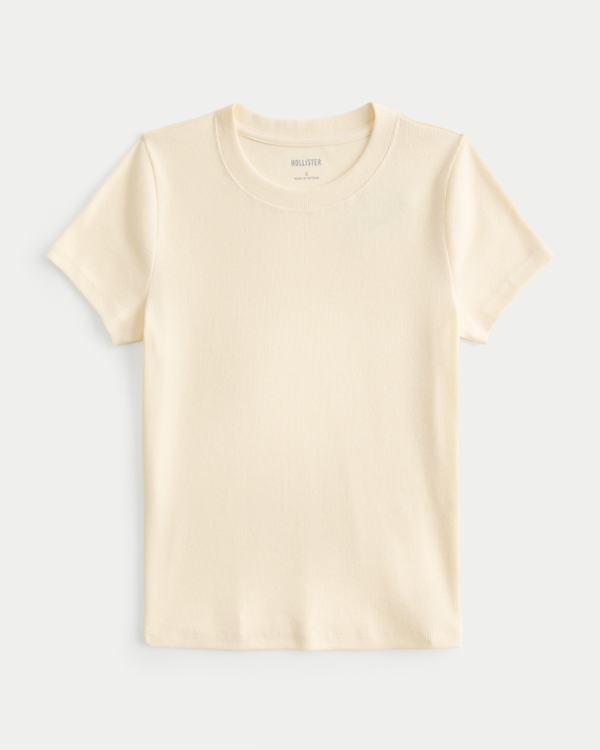 クルーネック ベビーTシャツ, アイボリー view 1