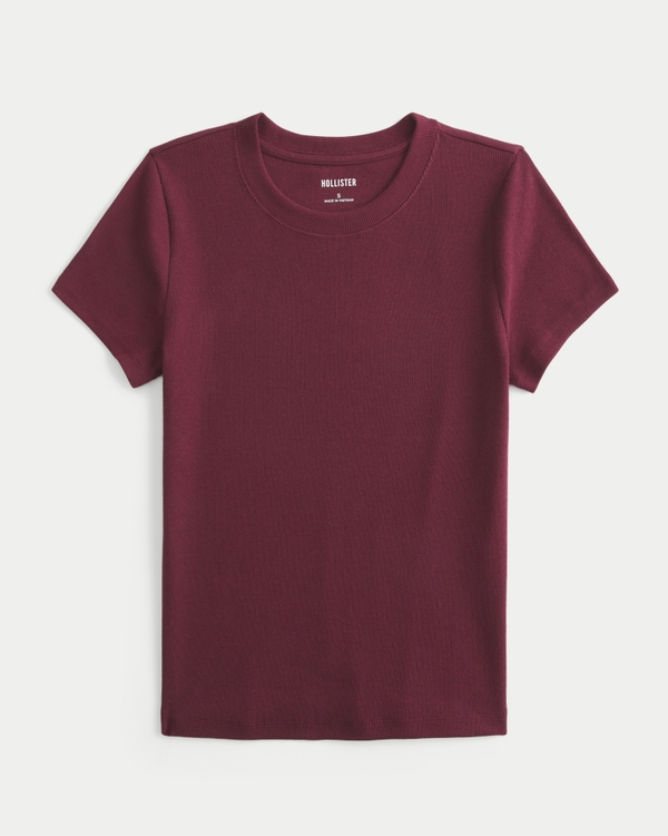 Crew Baby Tee, Mulberry view 1
