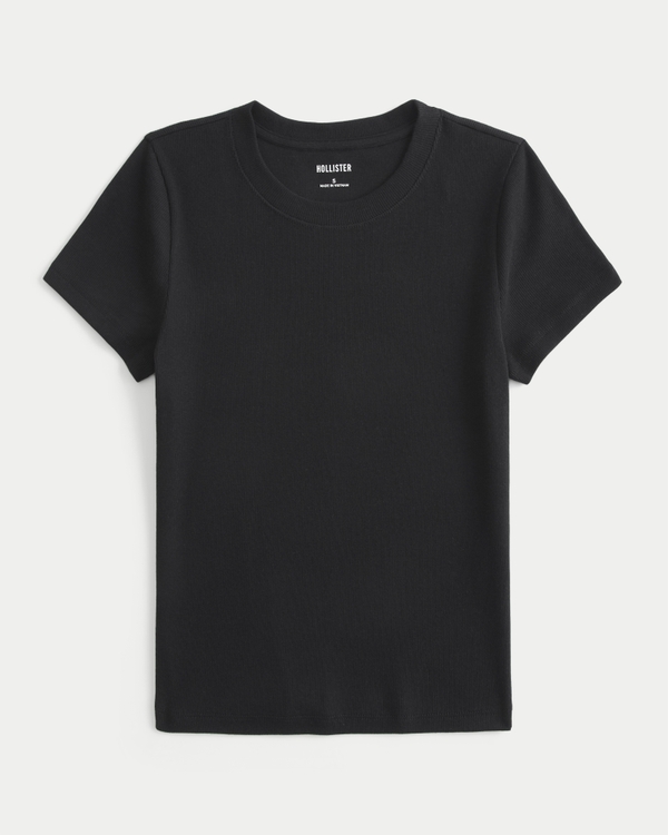 Crew Baby Tee, Black view 1