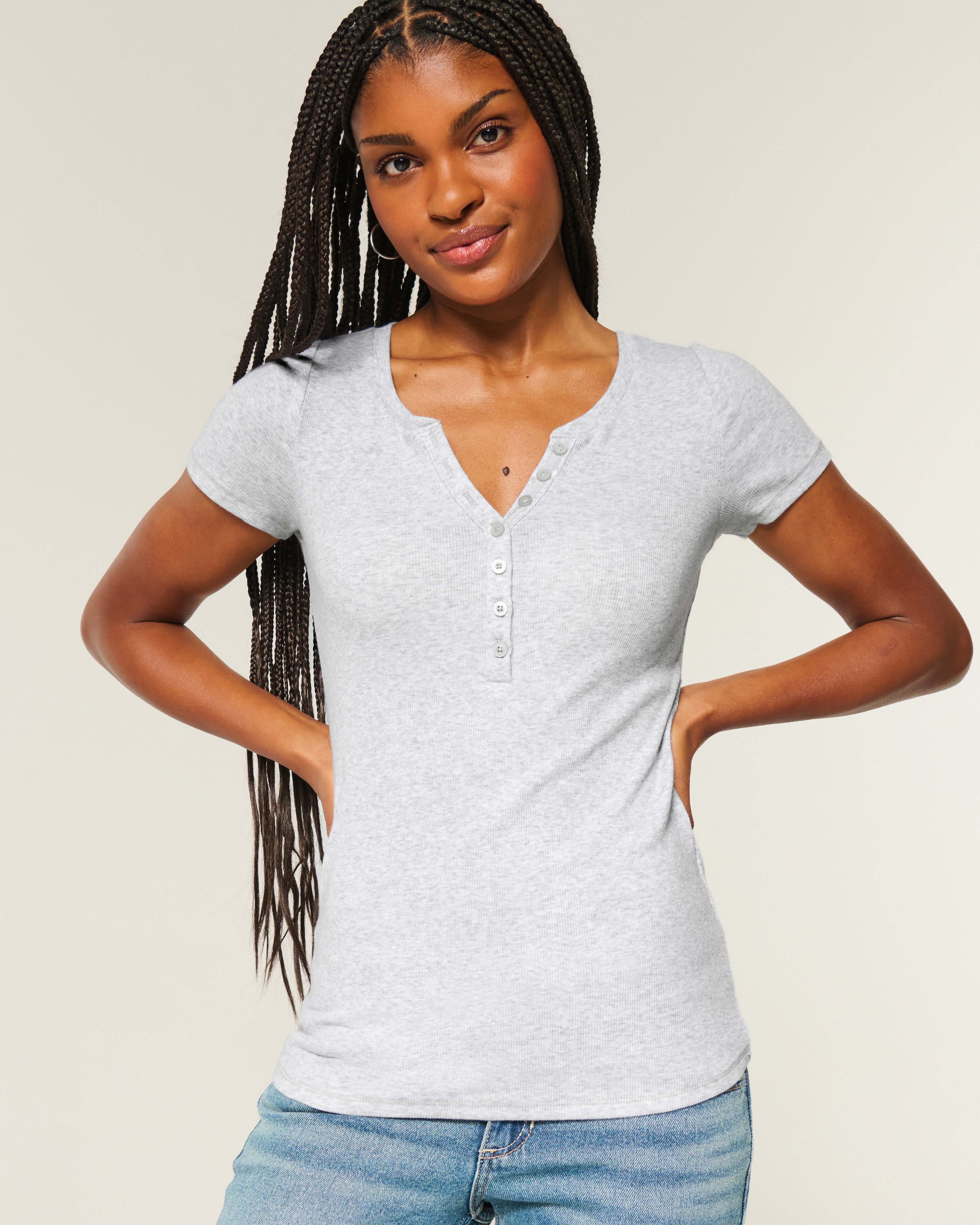 Short-Sleeve Henley