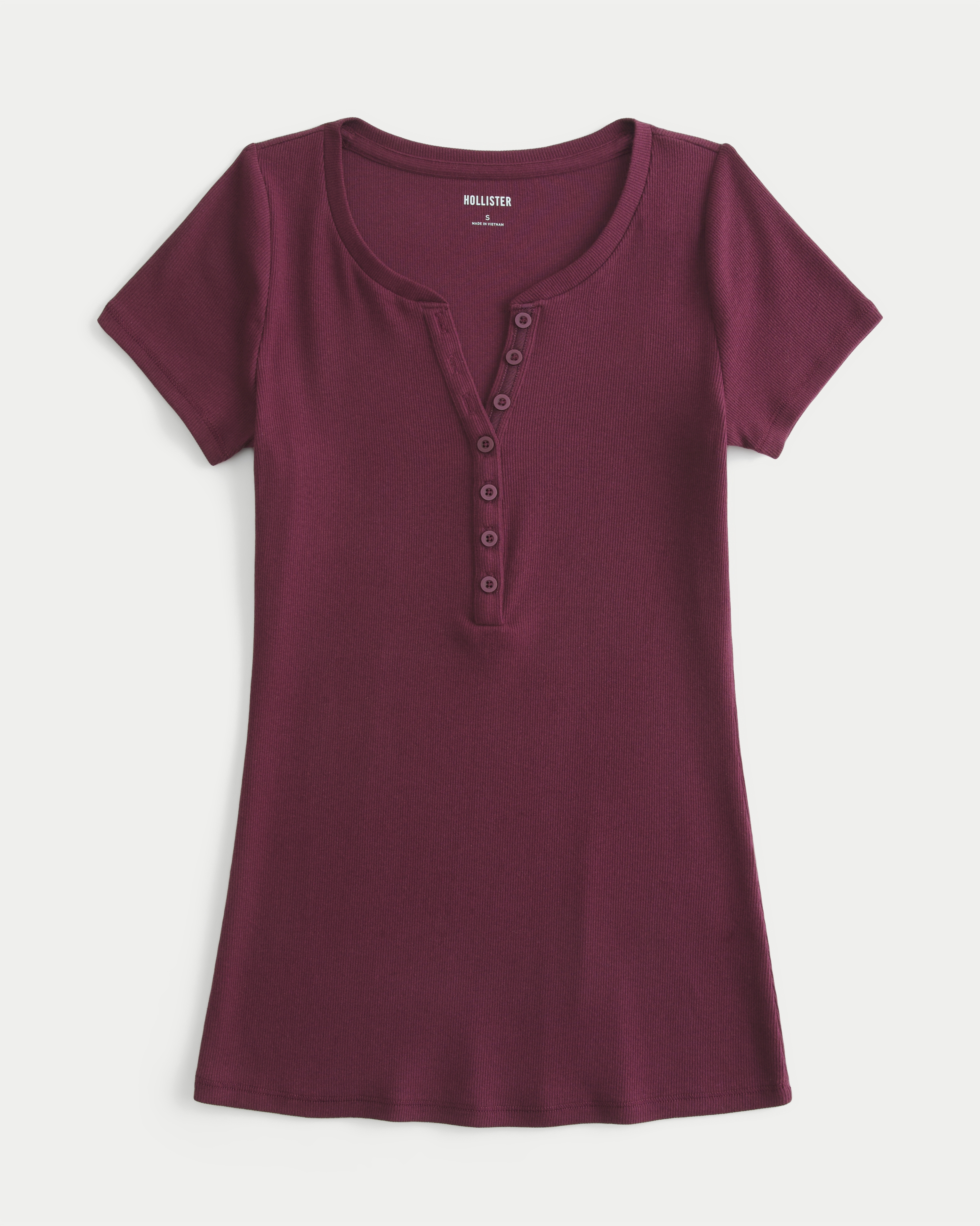 Women's Short-Sleeve Henley | Women's Tops | HollisterCo.com