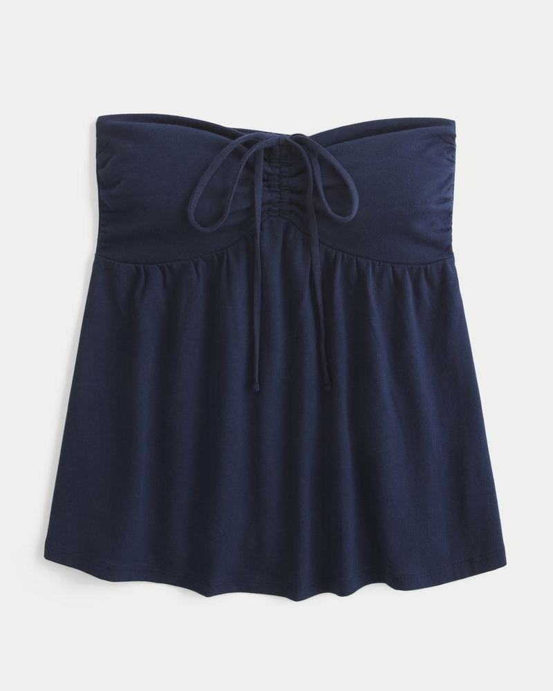 Strapless Cinched Babydoll Top