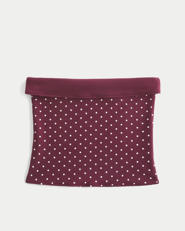 Taylor Reversible Tube Top, Mulberry Dot view 1