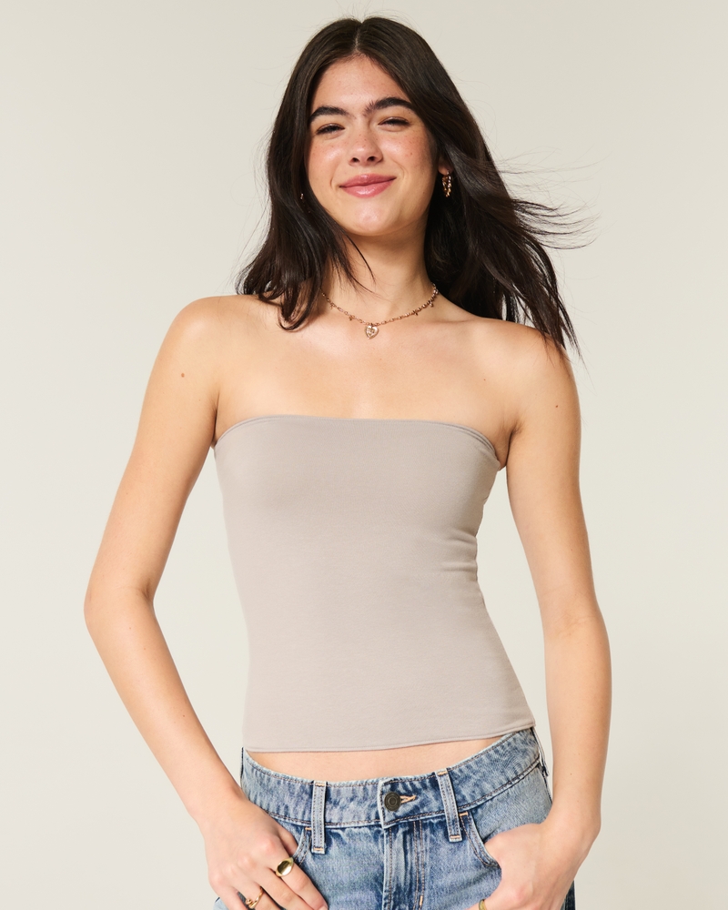 Seamless Fabric Longline Crew Baby Tee