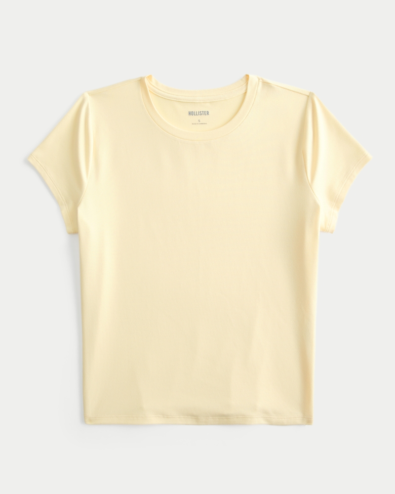 Women's Soft Stretch Seamless Fabric Baby Tee | Women's New Arrivals | HollisterCo.com