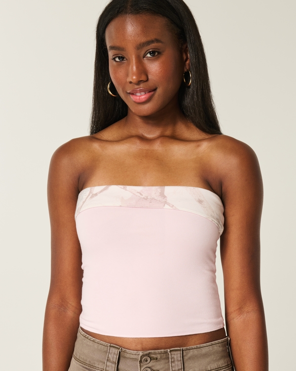 Taylor Reversible Tube Top, Pale Lilac Camo view 2