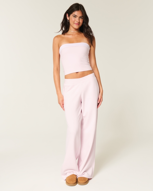 Taylor Reversible Tube Top, Light Lilac Plaid view 2