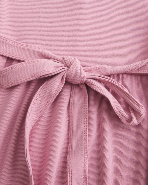 Tie-Back Henley Babydoll Top