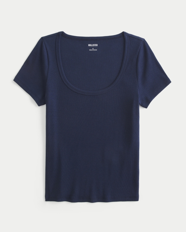 Scoop T-Shirt, Navy Blue view 1