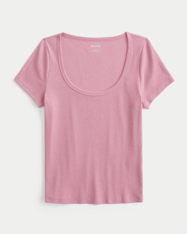 Scoop T-Shirt, Rose view 1