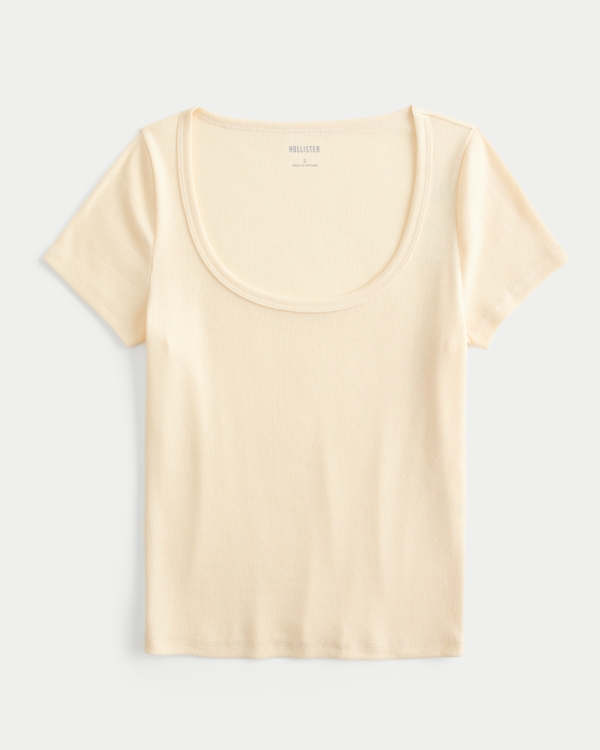 Scoop T-Shirt, Ivory view 1