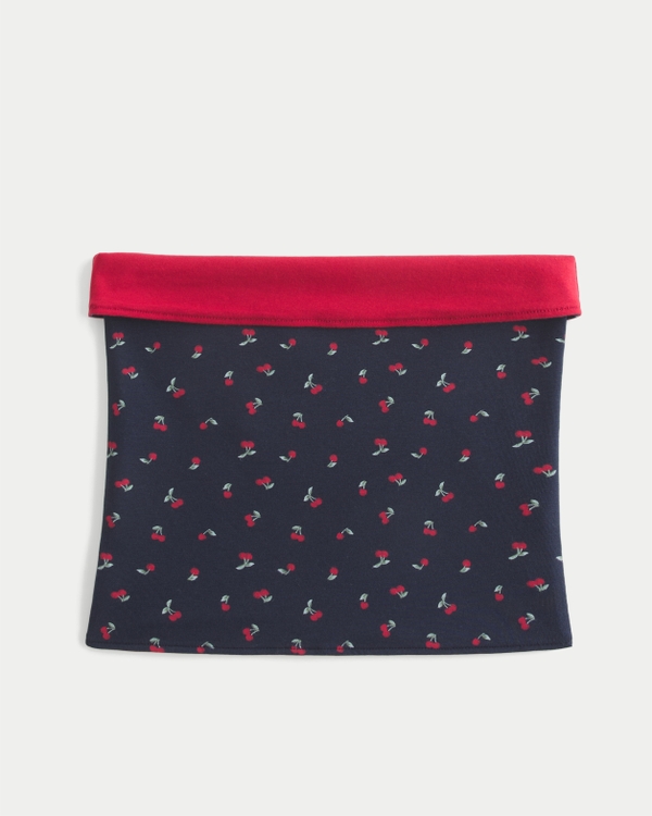 Taylor Reversible Tube Top, Navy Blue Print view 1