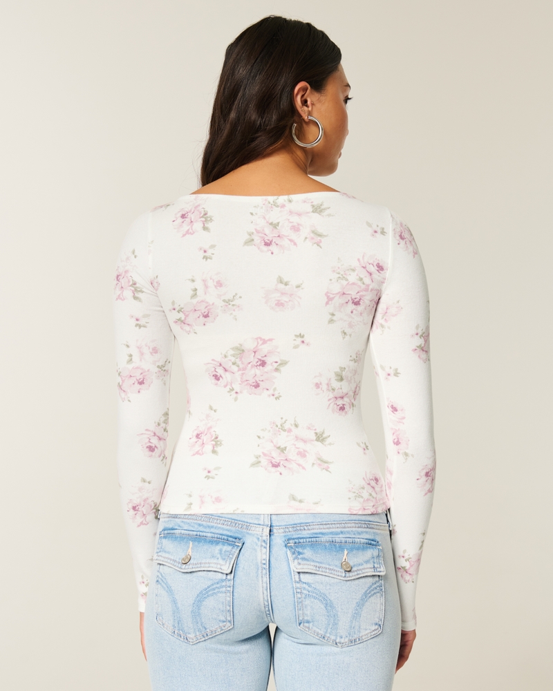 Women's Long-Sleeve Slash-Neck Top | Women's Tops | HollisterCo.com