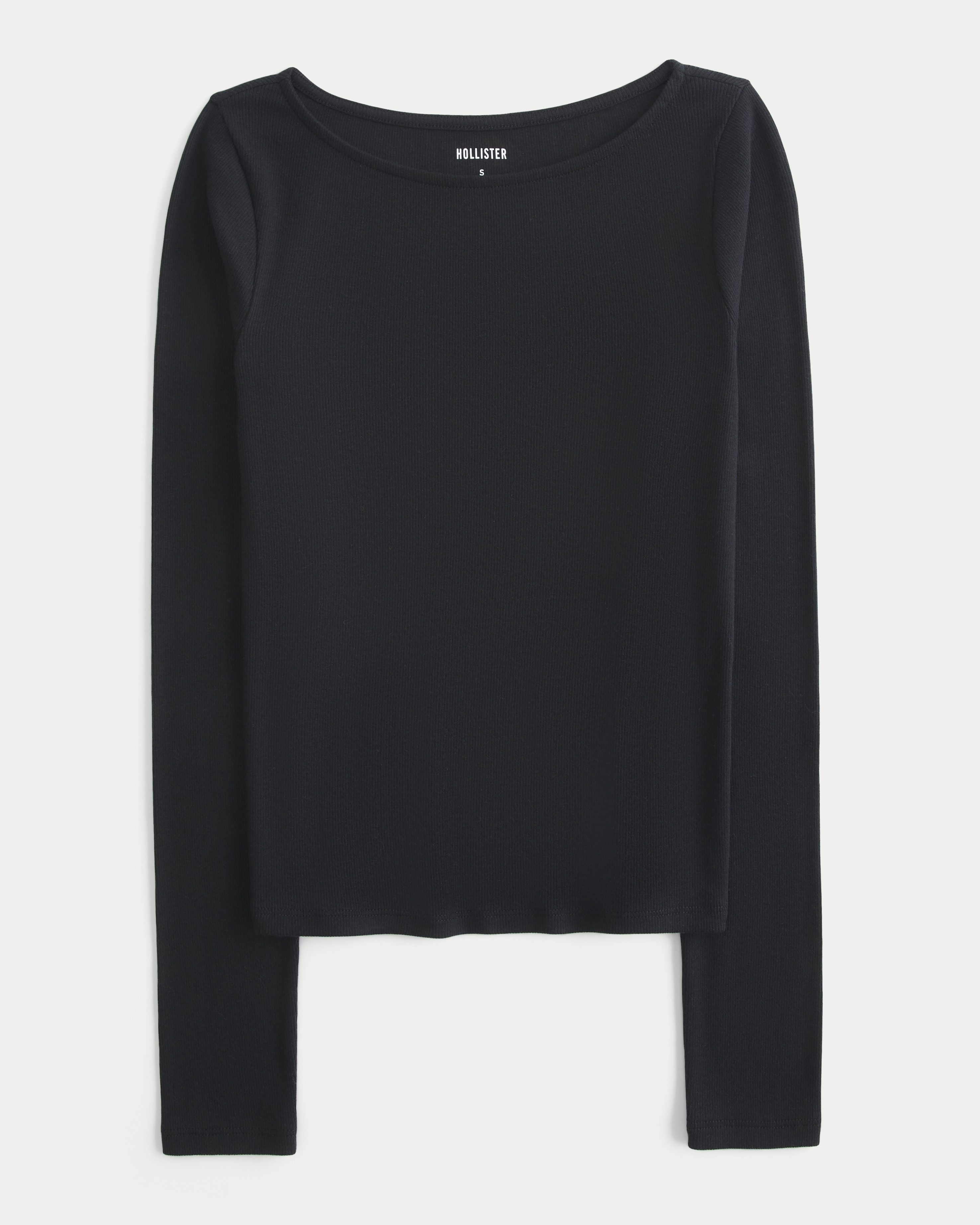 Hollister Long-sleeve Slash-neck Top