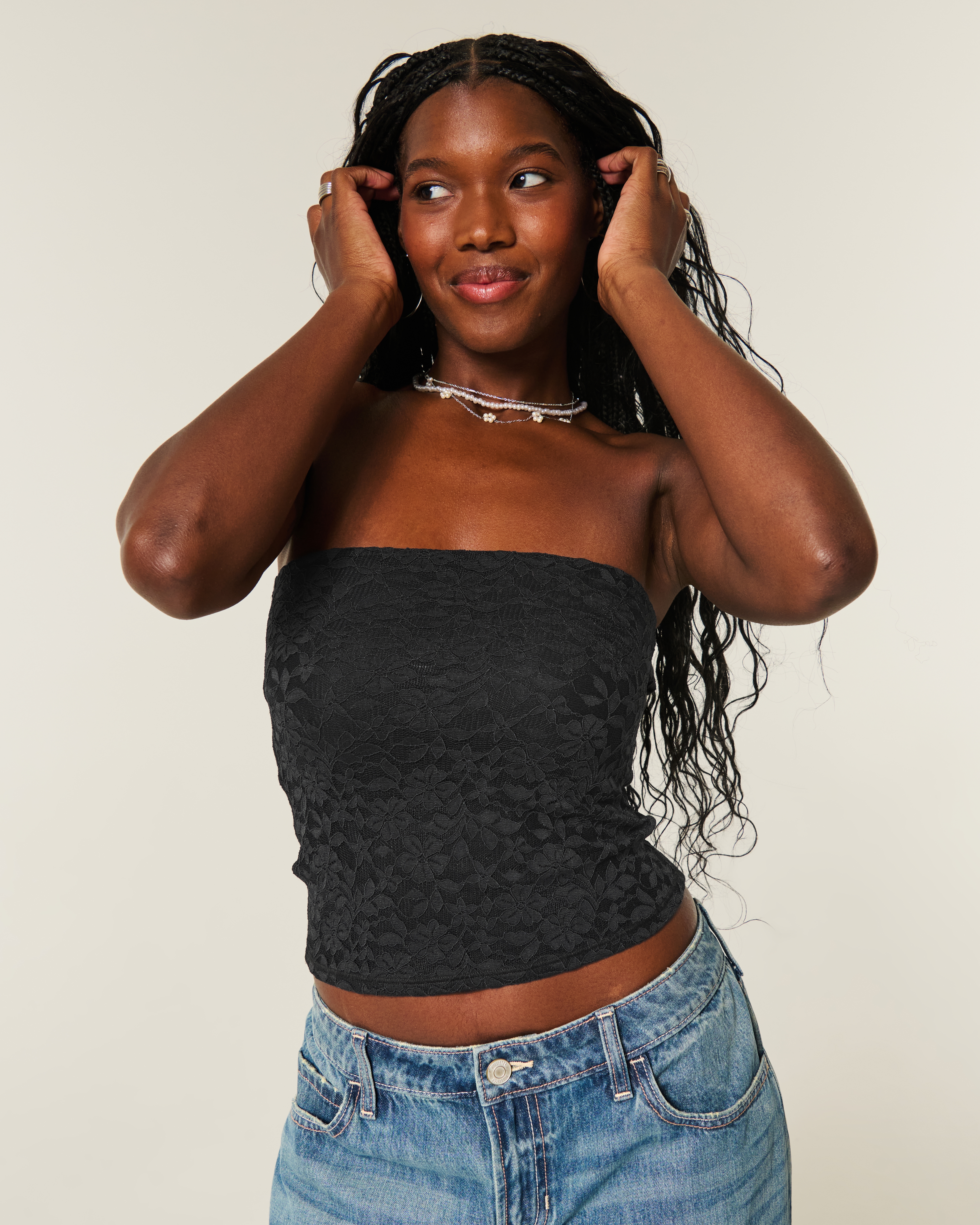 All-Over Lace Tube Top